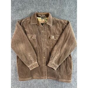 Legendary Whitetails Jacket Mens 2XL Corduroy Button Up Shirt Camo Lning